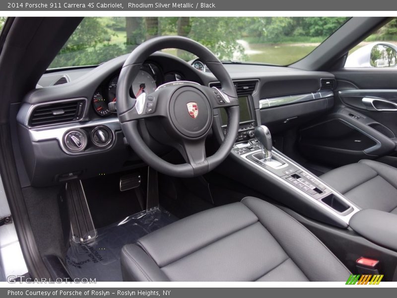 Rhodium Silver Metallic / Black 2014 Porsche 911 Carrera 4S Cabriolet
