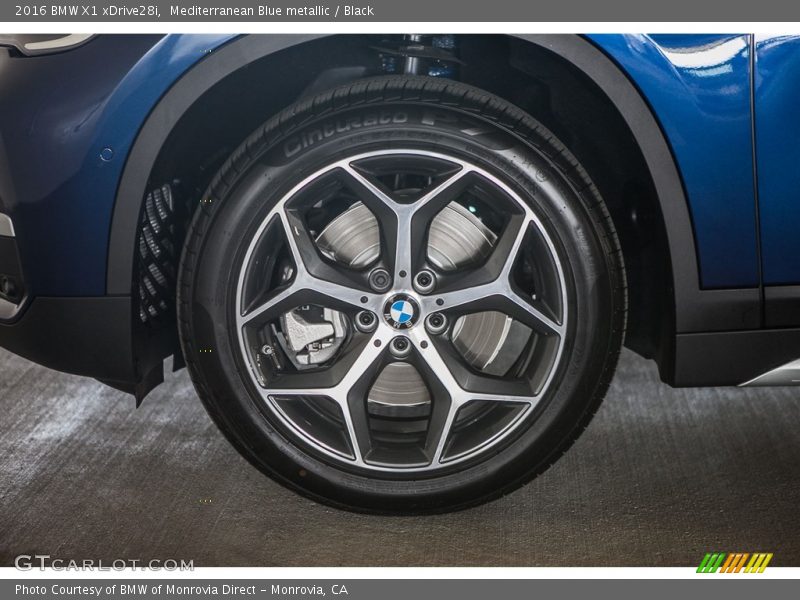 Mediterranean Blue metallic / Black 2016 BMW X1 xDrive28i