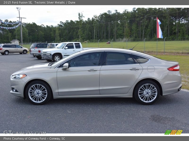 Tectonic Silver Metallic / Dune 2015 Ford Fusion SE