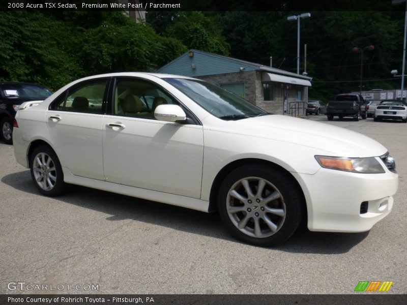 Premium White Pearl / Parchment 2008 Acura TSX Sedan