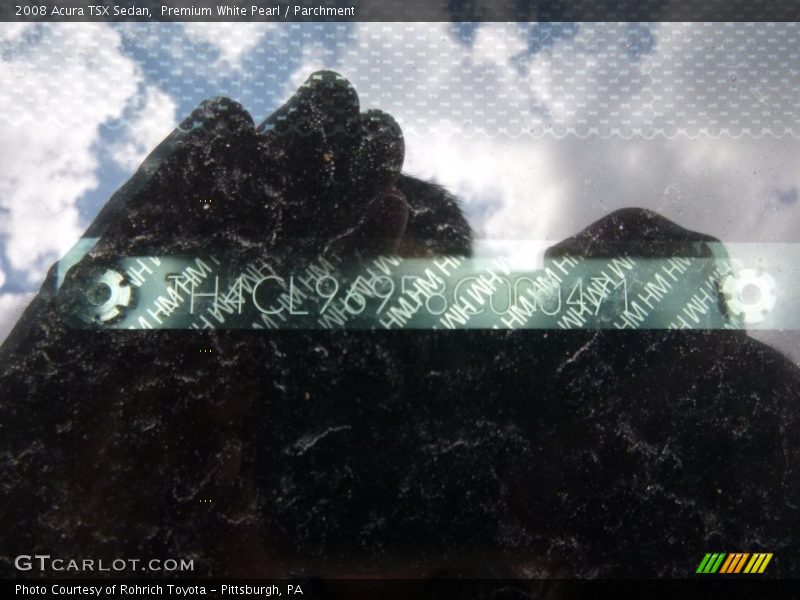 Premium White Pearl / Parchment 2008 Acura TSX Sedan