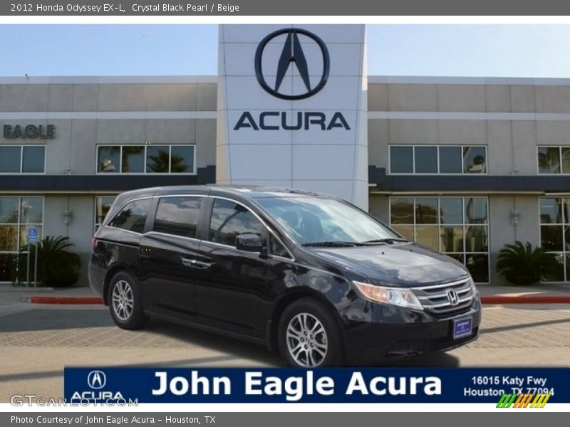 Crystal Black Pearl / Beige 2012 Honda Odyssey EX-L