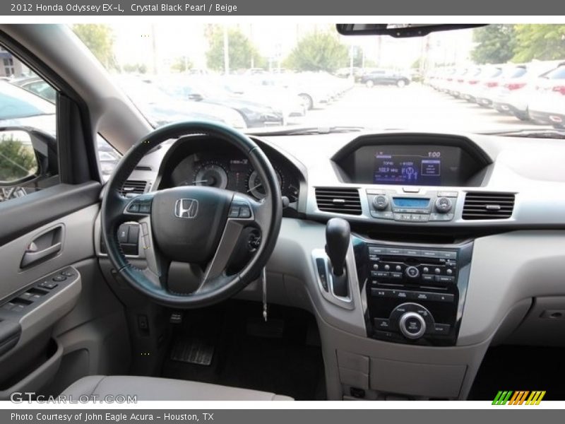 Crystal Black Pearl / Beige 2012 Honda Odyssey EX-L
