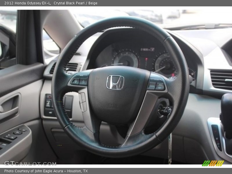 Crystal Black Pearl / Beige 2012 Honda Odyssey EX-L