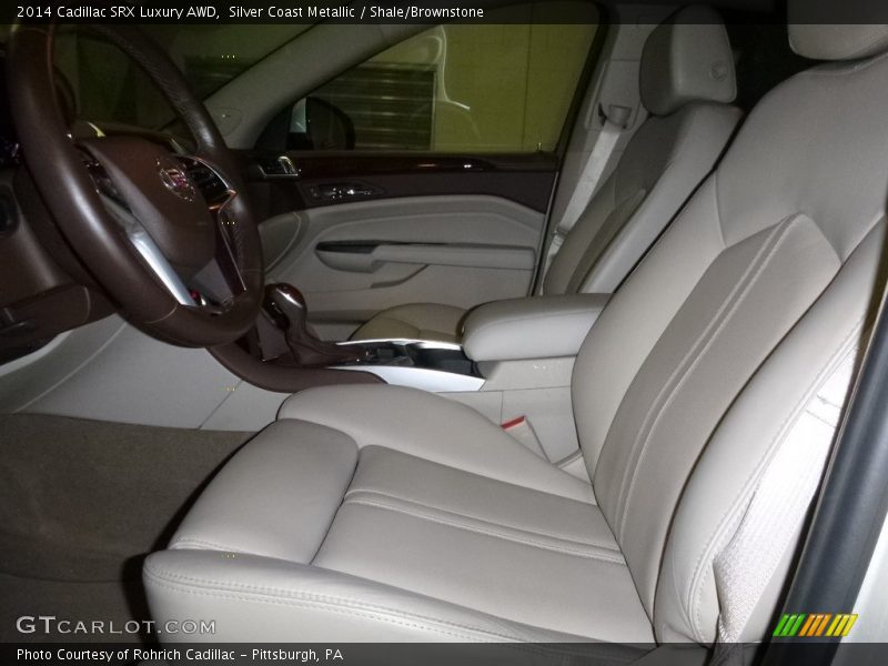 Silver Coast Metallic / Shale/Brownstone 2014 Cadillac SRX Luxury AWD