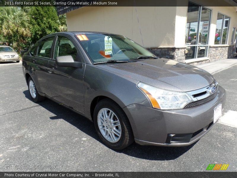 Sterling Gray Metallic / Medium Stone 2011 Ford Focus SE Sedan