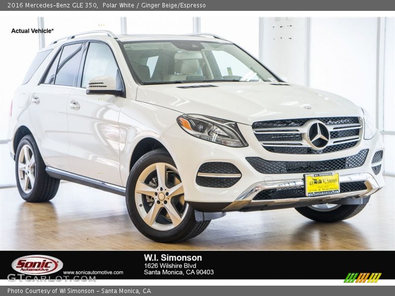 Polar White / Ginger Beige/Espresso 2016 Mercedes-Benz GLE 350