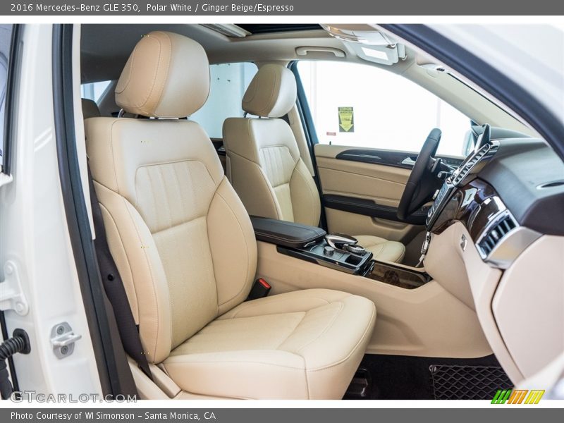 Polar White / Ginger Beige/Espresso 2016 Mercedes-Benz GLE 350