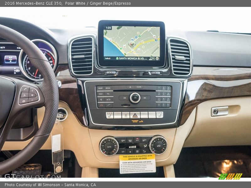 Polar White / Ginger Beige/Espresso 2016 Mercedes-Benz GLE 350