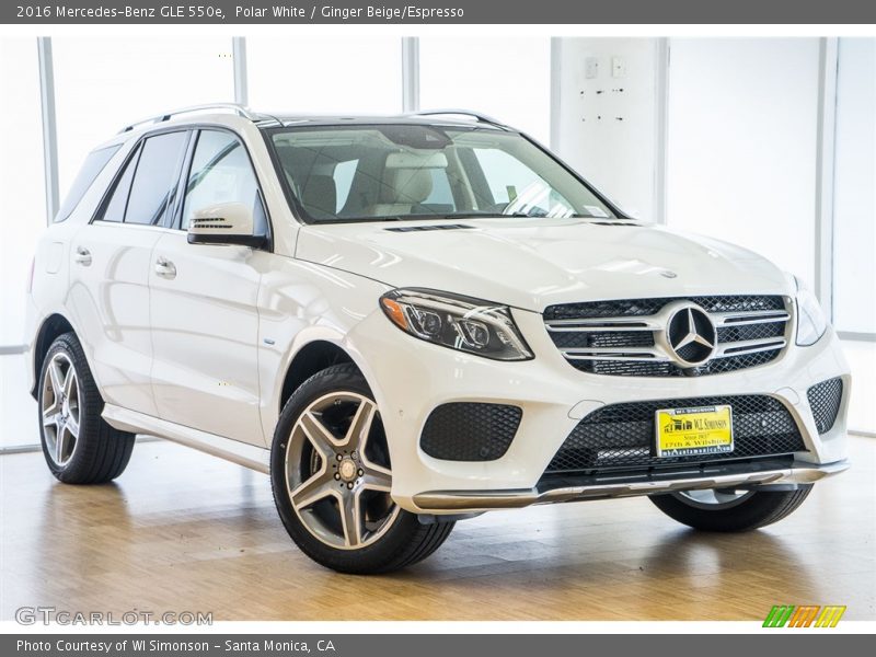 Polar White / Ginger Beige/Espresso 2016 Mercedes-Benz GLE 550e