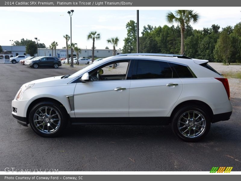 Platinum Ice Tricoat / Light Titanium/Ebony 2014 Cadillac SRX Premium