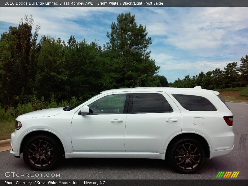 Bright White / Black/Light Frost Beige 2016 Dodge Durango Limited Brass Monkey AWD