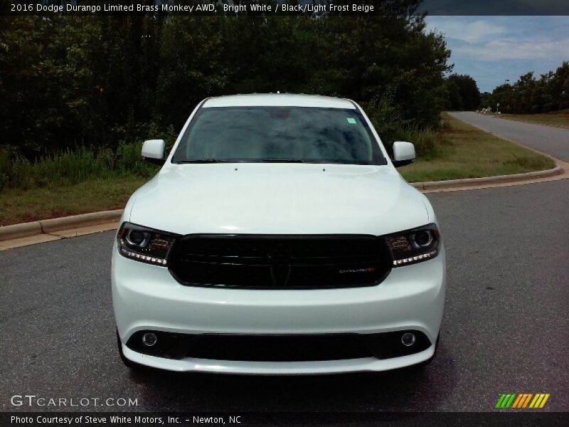 Bright White / Black/Light Frost Beige 2016 Dodge Durango Limited Brass Monkey AWD