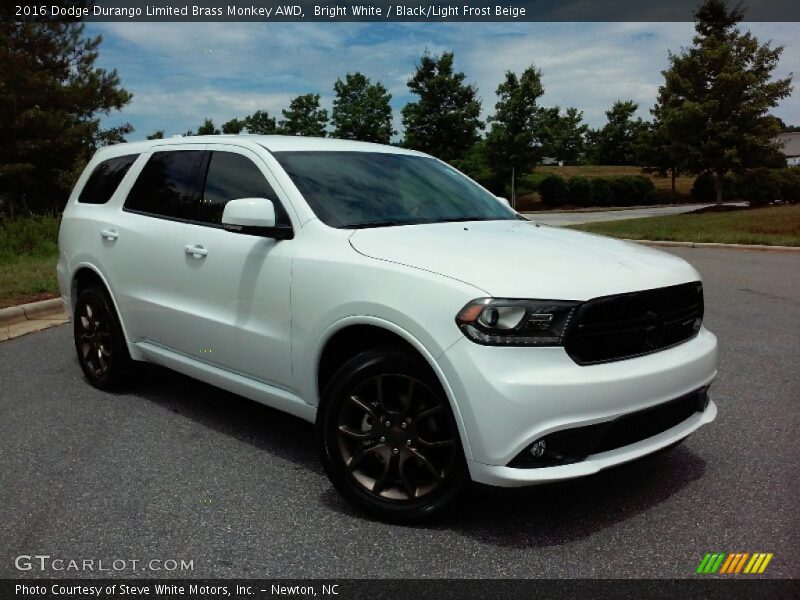 Bright White / Black/Light Frost Beige 2016 Dodge Durango Limited Brass Monkey AWD