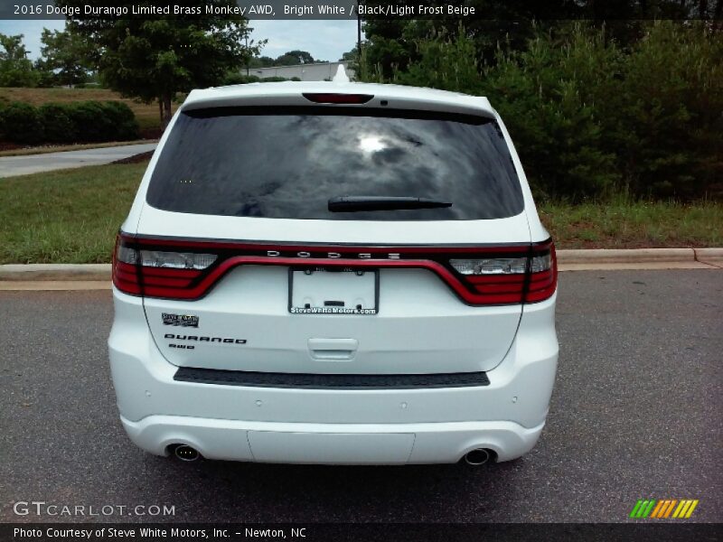 Bright White / Black/Light Frost Beige 2016 Dodge Durango Limited Brass Monkey AWD