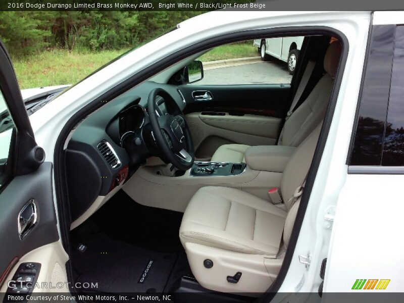 Bright White / Black/Light Frost Beige 2016 Dodge Durango Limited Brass Monkey AWD