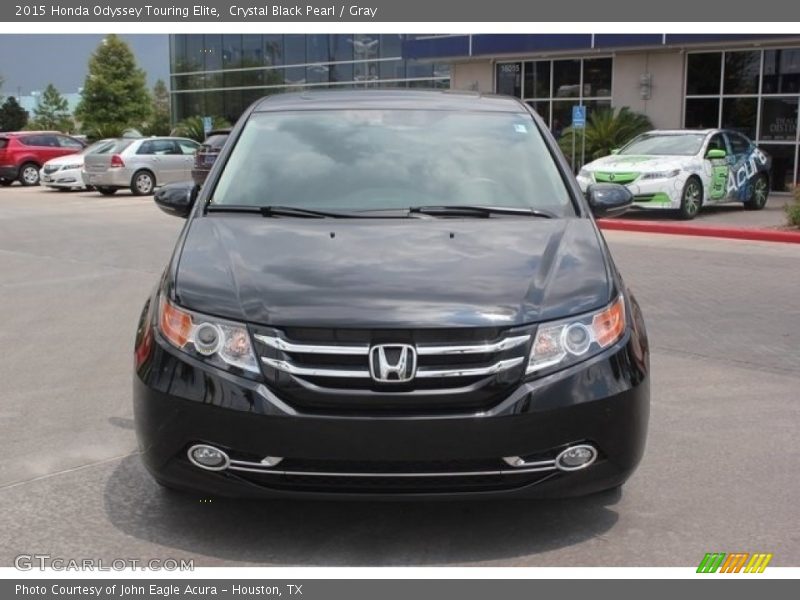 Crystal Black Pearl / Gray 2015 Honda Odyssey Touring Elite