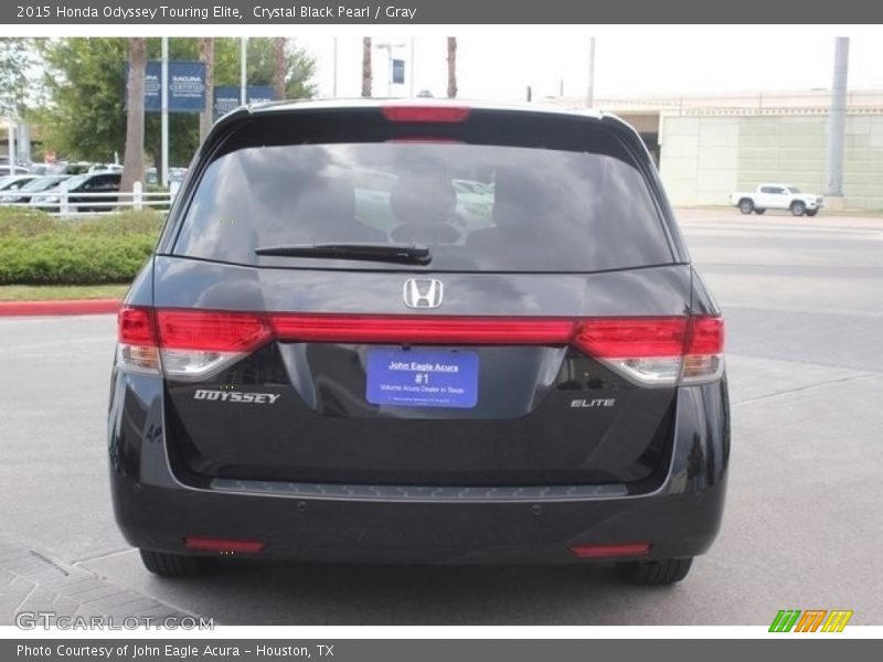 Crystal Black Pearl / Gray 2015 Honda Odyssey Touring Elite