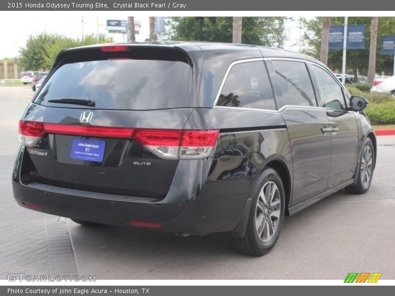 Crystal Black Pearl / Gray 2015 Honda Odyssey Touring Elite