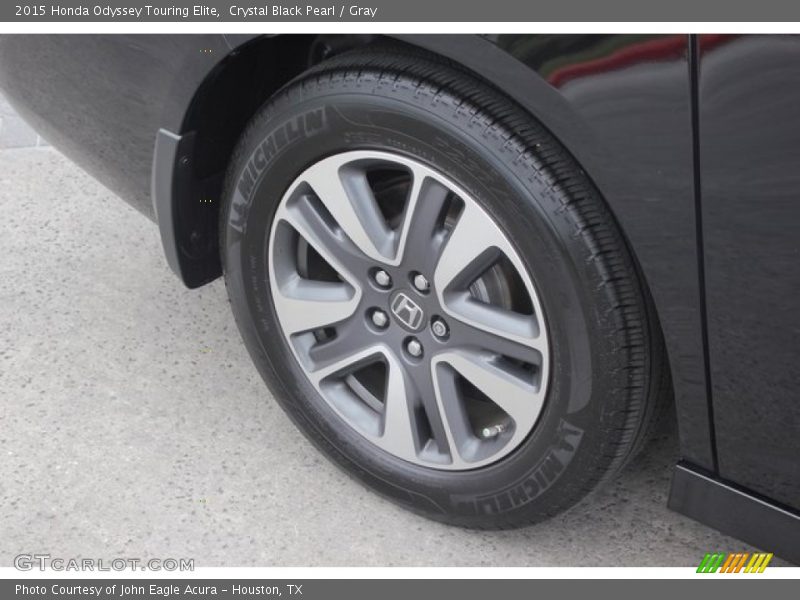 Crystal Black Pearl / Gray 2015 Honda Odyssey Touring Elite