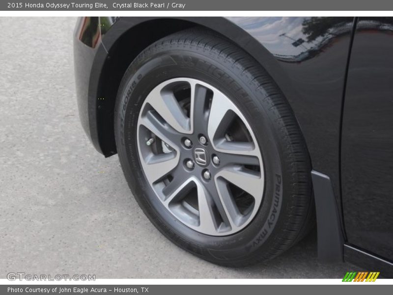 Crystal Black Pearl / Gray 2015 Honda Odyssey Touring Elite