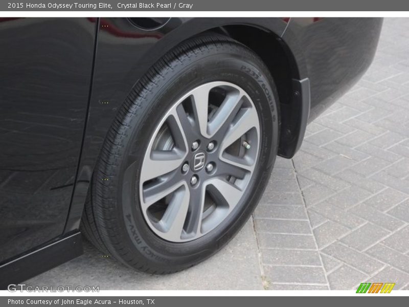 Crystal Black Pearl / Gray 2015 Honda Odyssey Touring Elite