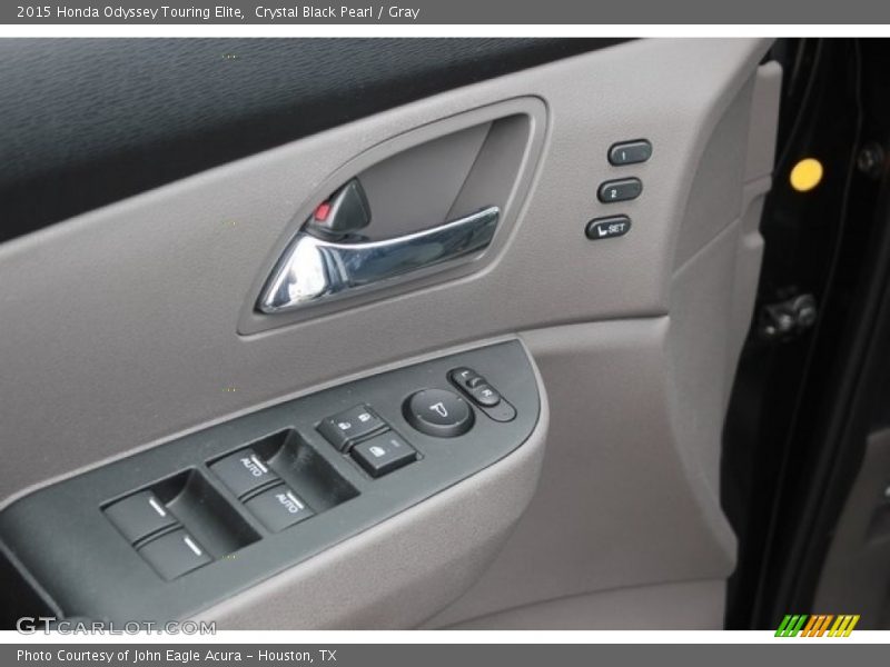 Crystal Black Pearl / Gray 2015 Honda Odyssey Touring Elite