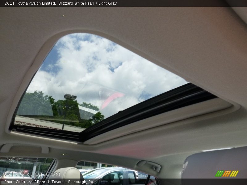 Blizzard White Pearl / Light Gray 2011 Toyota Avalon Limited