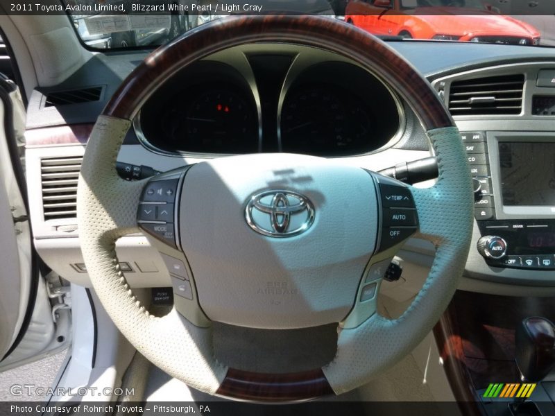 Blizzard White Pearl / Light Gray 2011 Toyota Avalon Limited