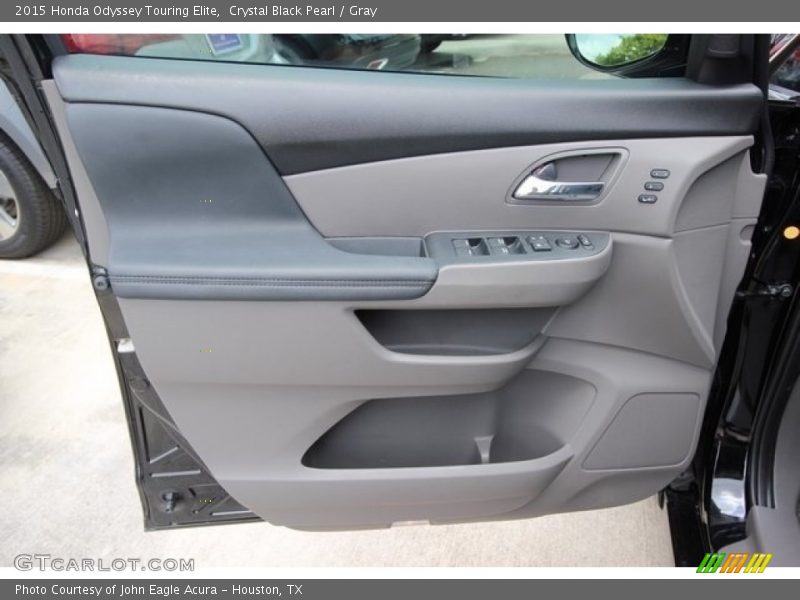 Crystal Black Pearl / Gray 2015 Honda Odyssey Touring Elite