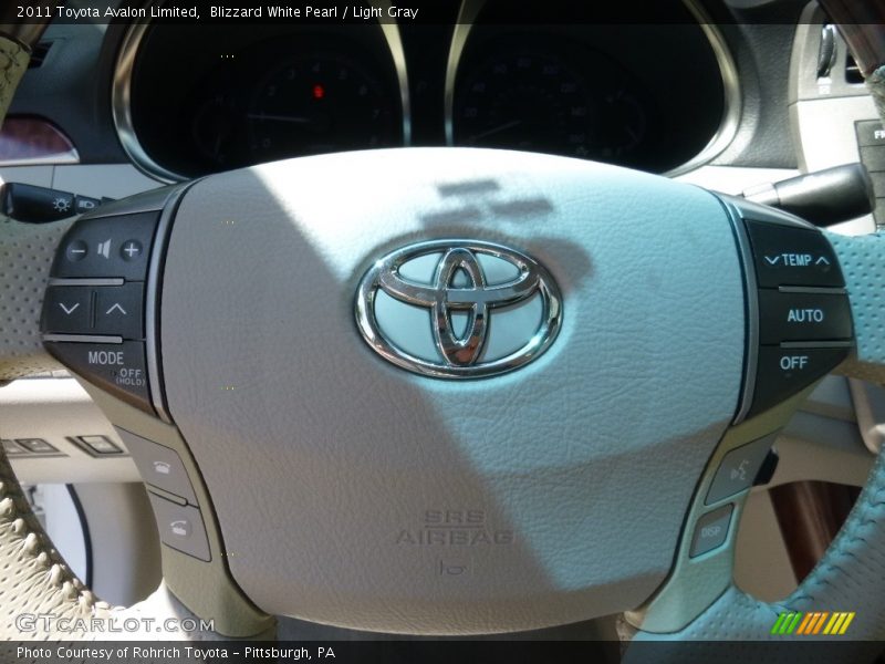 Blizzard White Pearl / Light Gray 2011 Toyota Avalon Limited