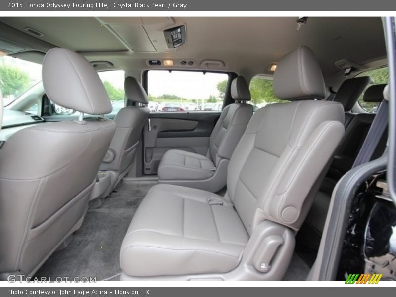 Crystal Black Pearl / Gray 2015 Honda Odyssey Touring Elite
