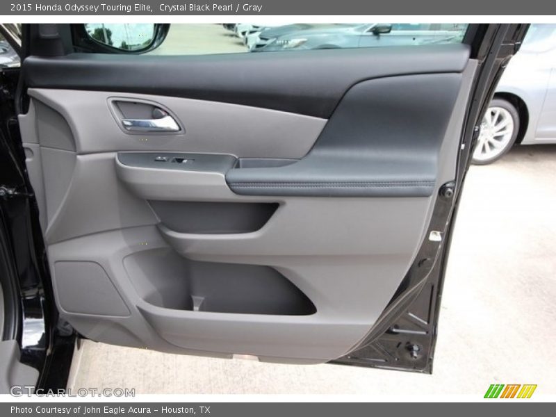 Crystal Black Pearl / Gray 2015 Honda Odyssey Touring Elite