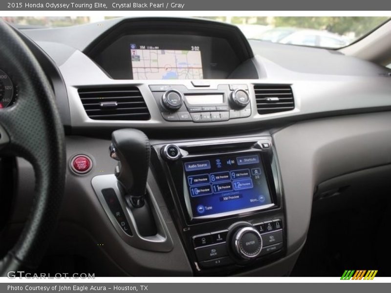 Crystal Black Pearl / Gray 2015 Honda Odyssey Touring Elite