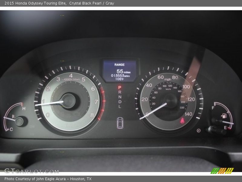 Crystal Black Pearl / Gray 2015 Honda Odyssey Touring Elite