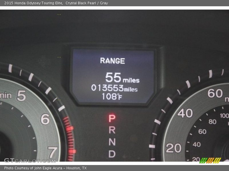 Crystal Black Pearl / Gray 2015 Honda Odyssey Touring Elite