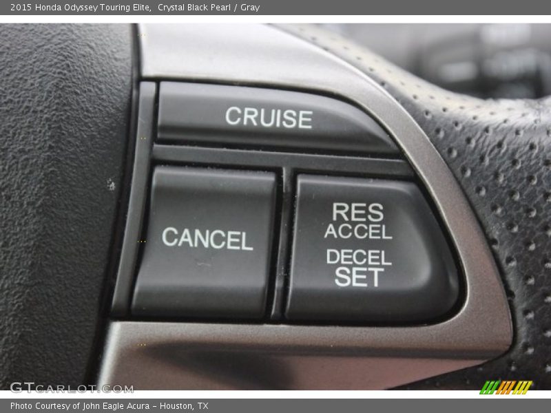 Crystal Black Pearl / Gray 2015 Honda Odyssey Touring Elite