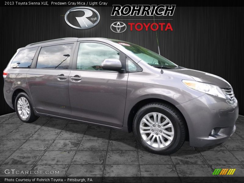 Predawn Gray Mica / Light Gray 2013 Toyota Sienna XLE