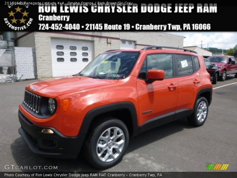 Omaha Orange / Bark Brown/Ski Grey 2016 Jeep Renegade Latitude 4x4