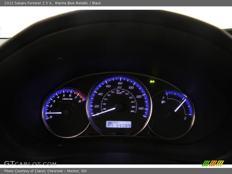 Marine Blue Metallic / Black 2012 Subaru Forester 2.5 X
