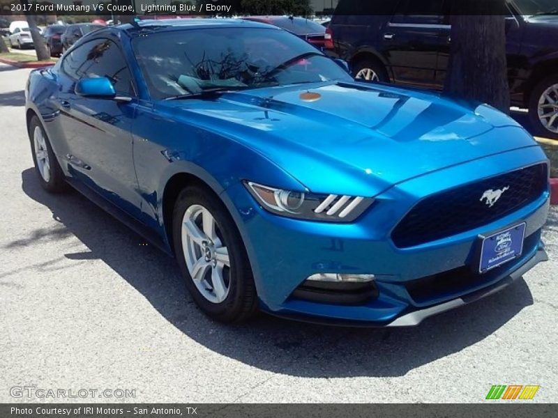 Lightning Blue / Ebony 2017 Ford Mustang V6 Coupe