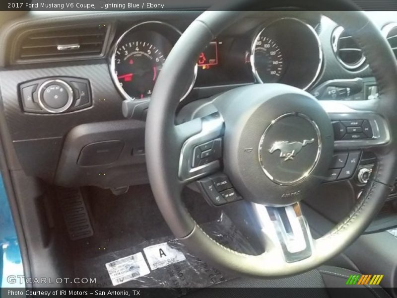 Lightning Blue / Ebony 2017 Ford Mustang V6 Coupe