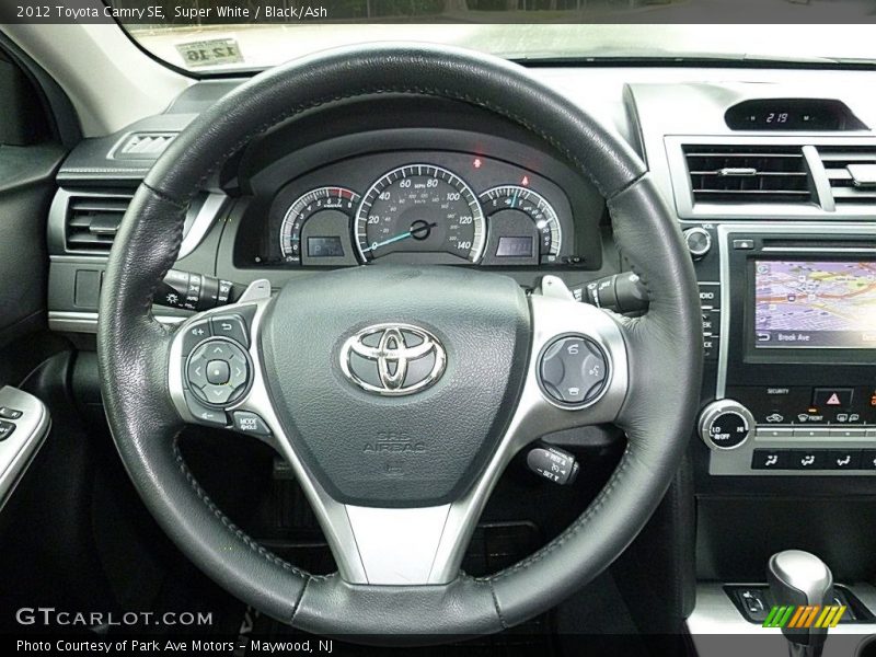 Super White / Black/Ash 2012 Toyota Camry SE