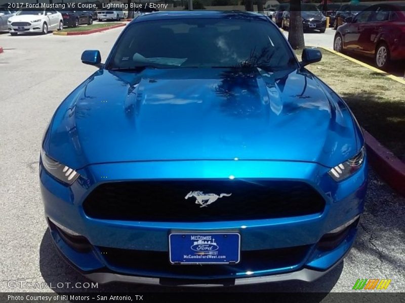 Lightning Blue / Ebony 2017 Ford Mustang V6 Coupe