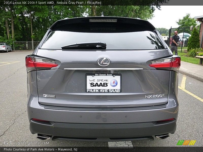 Nebula Gray Pearl / Rioja Red 2016 Lexus NX 200t F Sport AWD