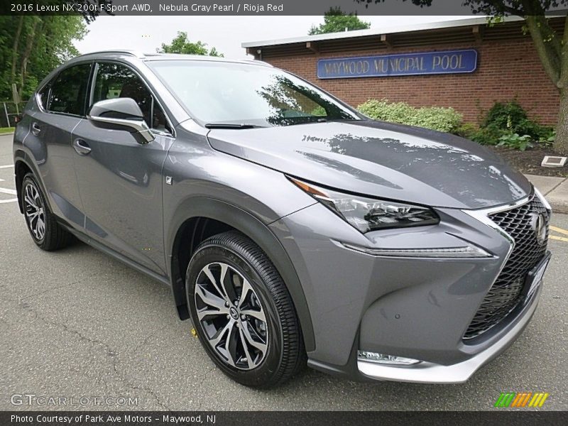 Nebula Gray Pearl / Rioja Red 2016 Lexus NX 200t F Sport AWD
