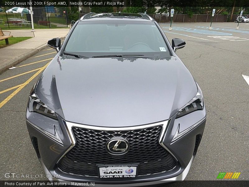 Nebula Gray Pearl / Rioja Red 2016 Lexus NX 200t F Sport AWD