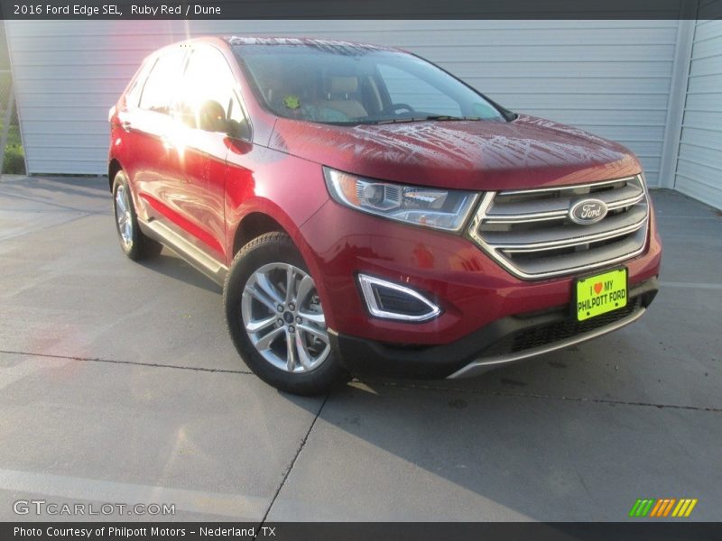 Ruby Red / Dune 2016 Ford Edge SEL