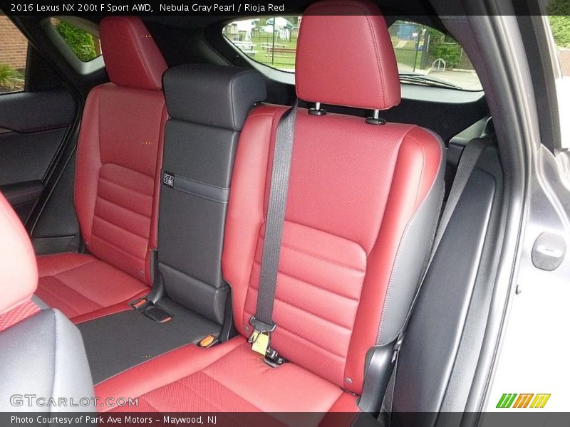Rear Seat of 2016 NX 200t F Sport AWD