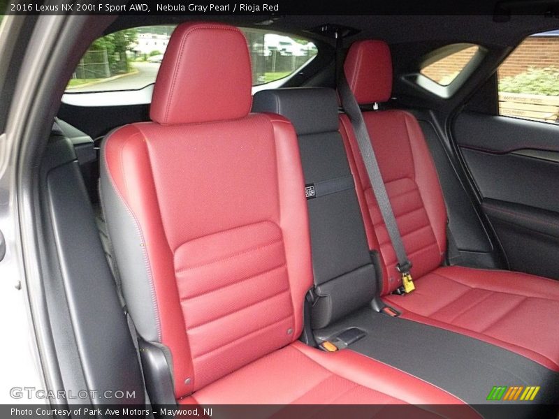 Rear Seat of 2016 NX 200t F Sport AWD